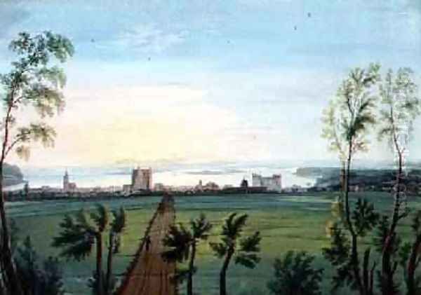 A View of Schwerin Morning Oil Painting by C.H. Nipperdey