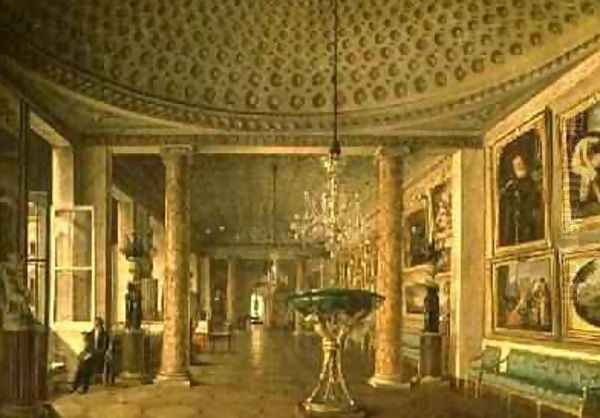 The Picture Gallery in the Stroganov Palace St Petersburg 1832 Oil Painting by Nikolai Stepanovich Nikitin