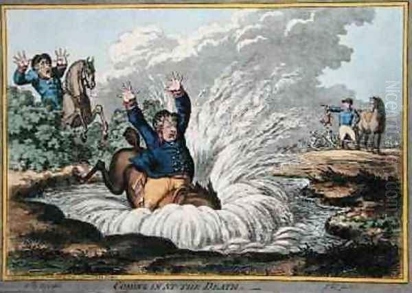 Coming in at the Death etched by James Gillray Oil Painting by Brownlow North