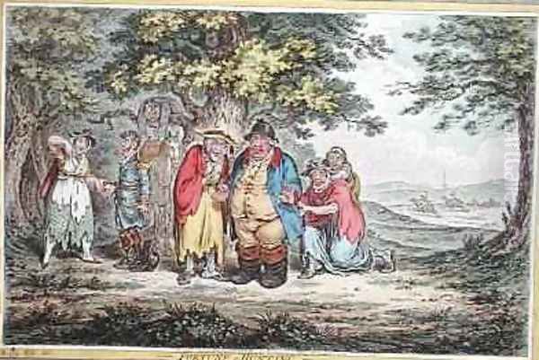 Fortune Hunting etched by James Gillray 1757-1815 Oil Painting by Brownlow North