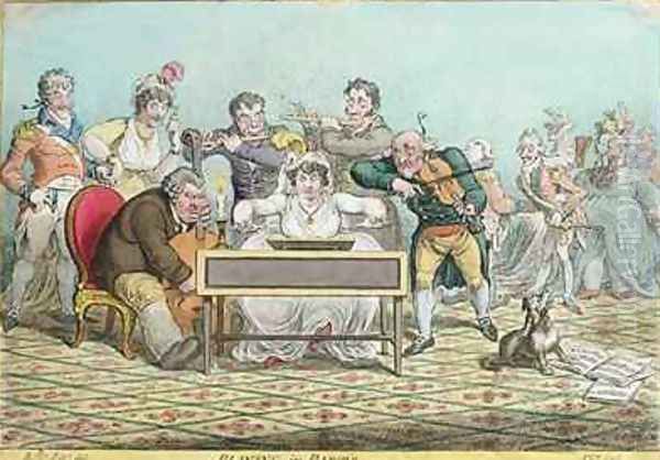 Playing in Parts etched by James Gillray 1757-1815 Oil Painting by Brownlow North