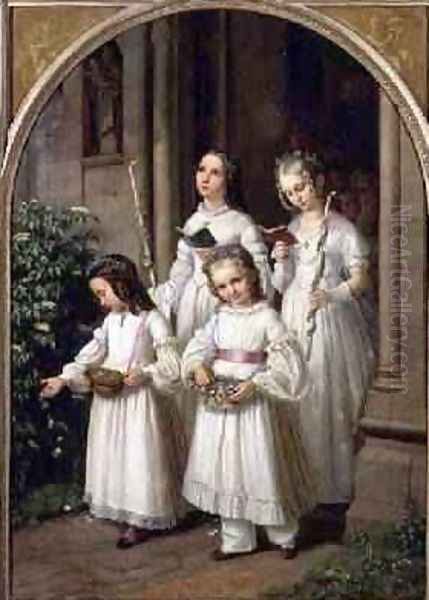 The First Communion Oil Painting by Nusseld