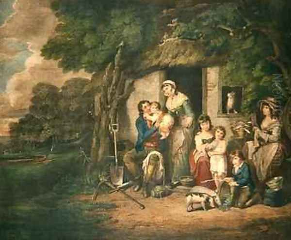 Saturday Evening 1795 Oil Painting by William Nutter