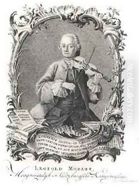 Portrait of Leopold Mozart 1719-87 Austrian violinist and composer Oil Painting by Noorde, Cornelis van