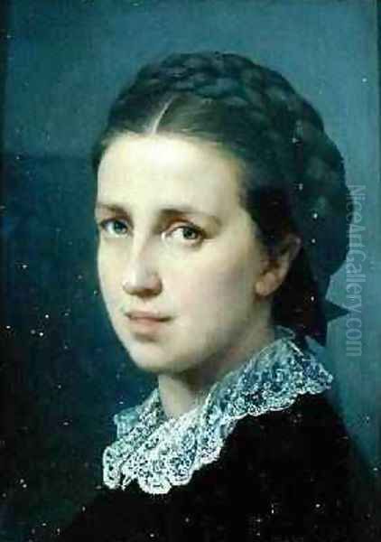 Self Portrait 1850 Oil Painting by Luisa Piaggio Nussini