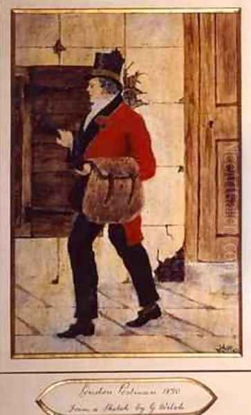 London Postman of 1830 1897 Oil Painting by W. Nunn