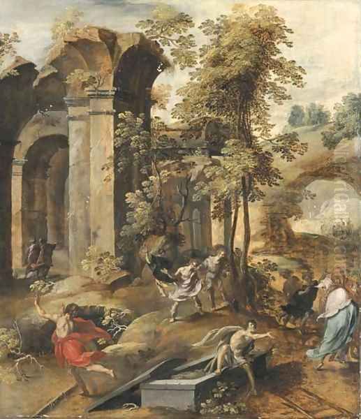 The Miracle at the Grave of Elisha Oil Painting by Jan Nagel