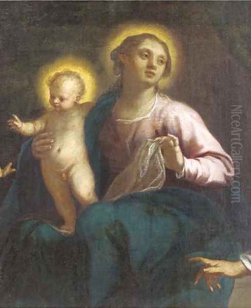 The Madonna and Child Oil Painting by Palma Vecchio (Jacopo Negretti)