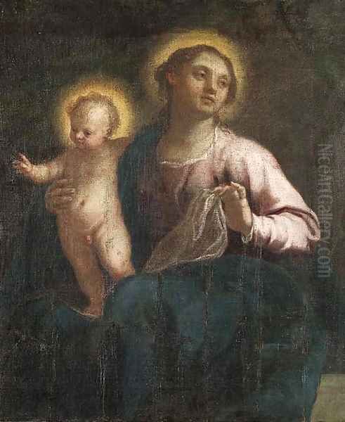 The Madonna and Child 2 Oil Painting by Palma Vecchio (Jacopo Negretti)