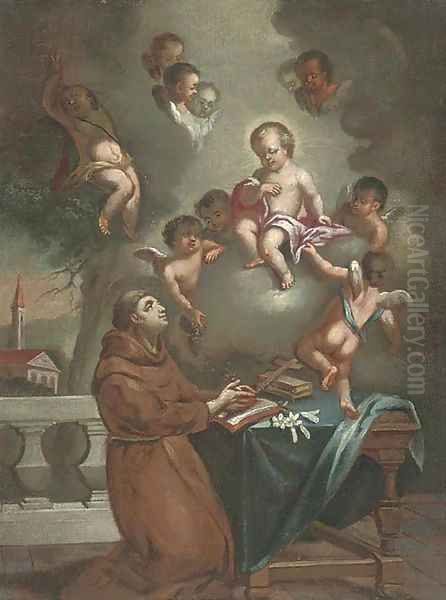 The vision of Saint Antony of Padua Oil Painting by Carlo Francesco Nuvolone