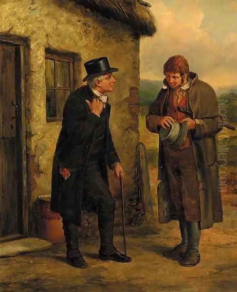 A welcome offer Oil Painting by Erskine Nicol