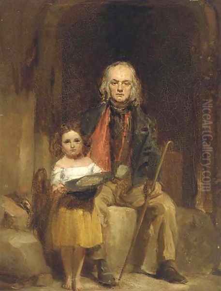 The young helper Oil Painting by Erskine Nicol