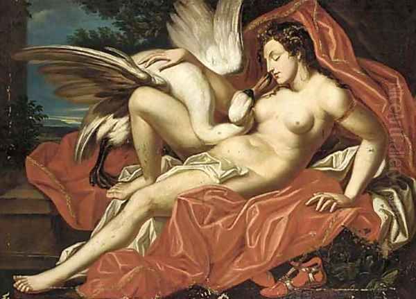 Leda and the Swan Oil Painting by Abraham Janssens van Nuyssen