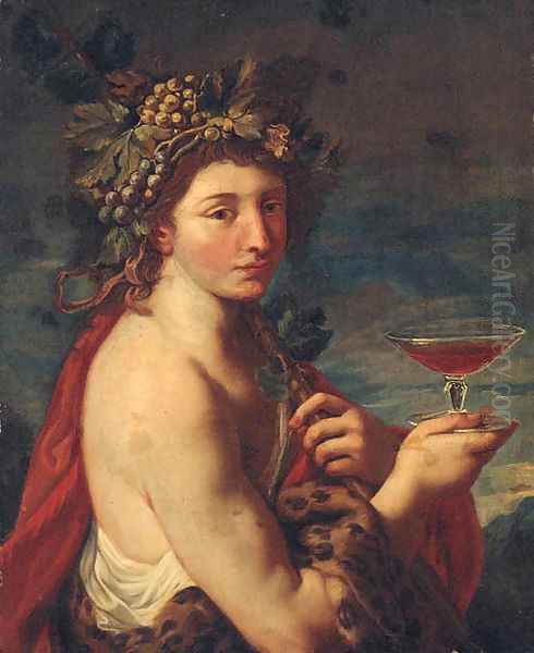 Bacchus Oil Painting by Charles-Joseph Natoire