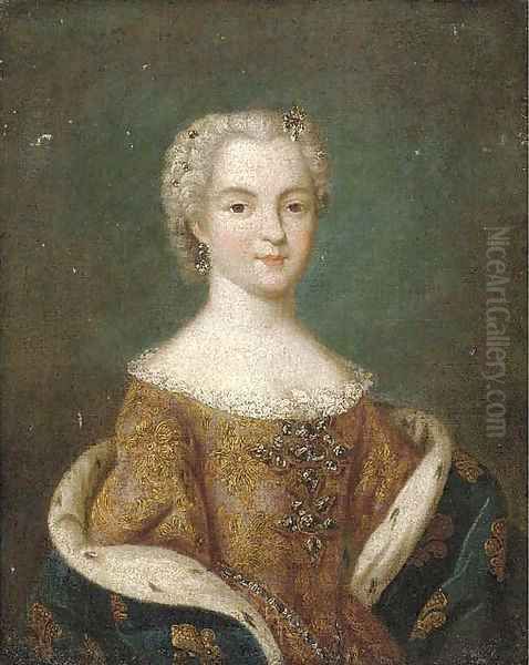 Portrait of a French Princess Oil Painting by Jean-Marc Nattier