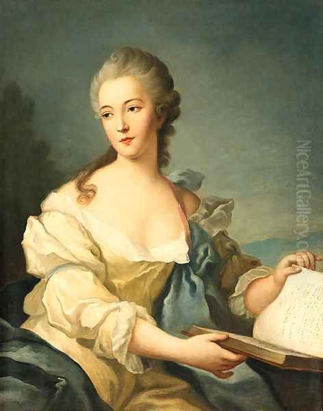 Portrait of a woman Oil Painting by Jean-Marc Nattier