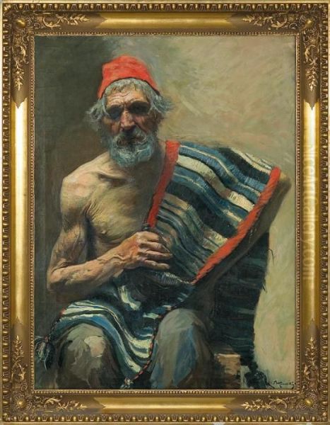 Carpet Seller Oil Painting by Stanislaw Kamocki