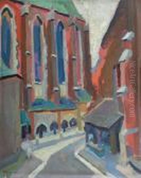 Widok Na Plac Mariacki W Krakowie Oil Painting by Stanislaw Kamocki