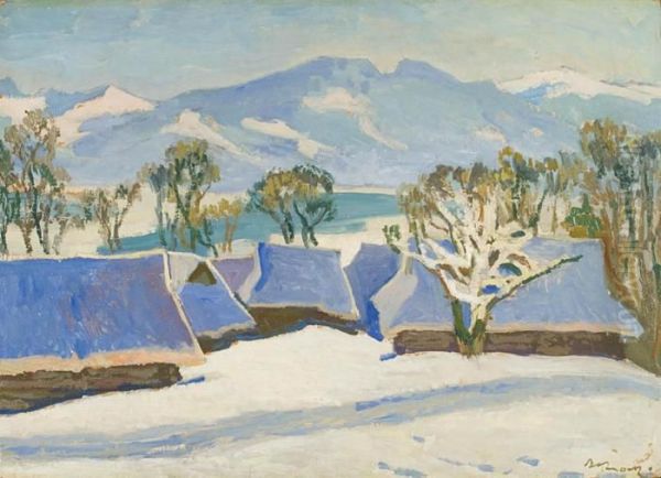 Widok Na Giewont Oil Painting by Stanislaw Kamocki