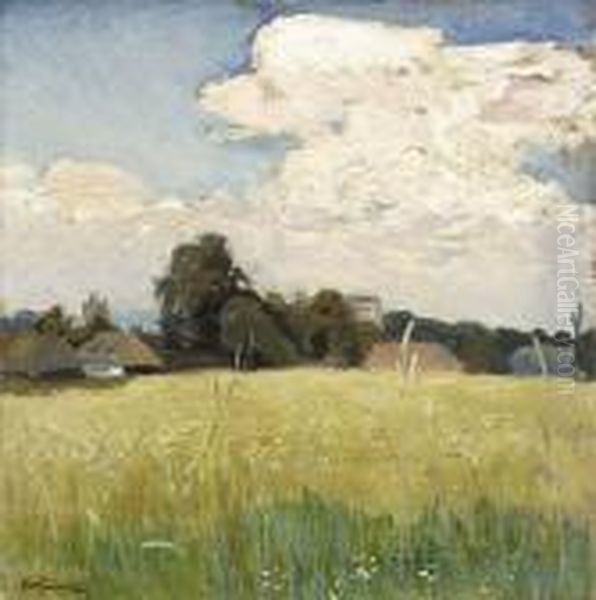 Wiosenne Zboze, Ok. 1908 R. Oil Painting by Stanislaw Kamocki