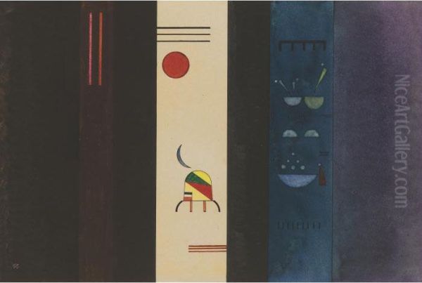 Dunkle Seiten (dark Sides) Oil Painting by Wassily Kandinsky