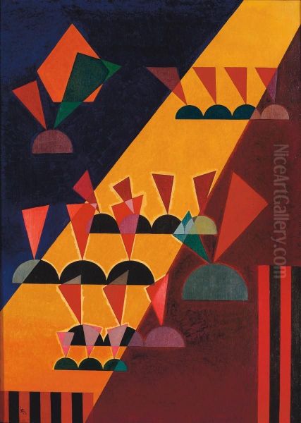 Thema Oil Painting by Wassily Kandinsky