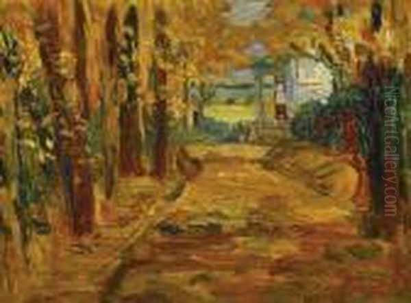 Park Von St. Cloud - Herbst I Oil Painting by Wassily Kandinsky