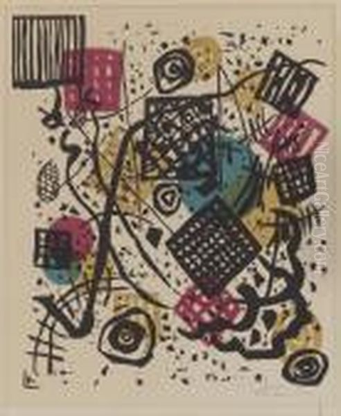 Kleine Welten V Oil Painting by Wassily Kandinsky