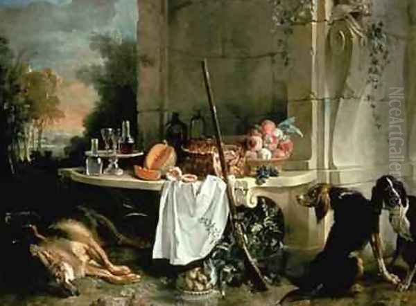 The Dead Wolf, 1721 Oil Painting by Jean-Baptiste Oudry