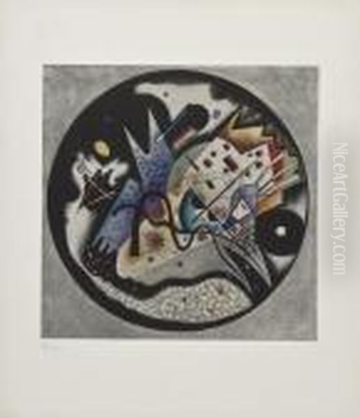 Dans Le Cercle Noir Oil Painting by Wassily Kandinsky