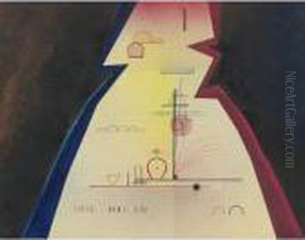 Dunkle Zacken (dark Points) Oil Painting by Wassily Kandinsky