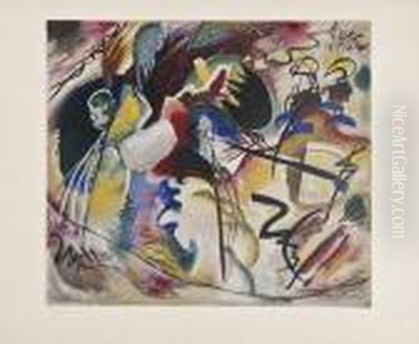 Tableau Avec Formes Blanches Oil Painting by Wassily Kandinsky