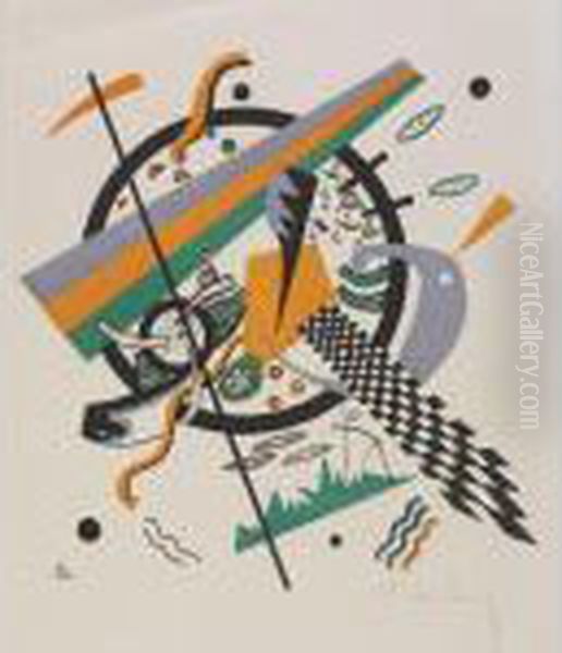 Kleine Welten: Plate Iv Oil Painting by Wassily Kandinsky