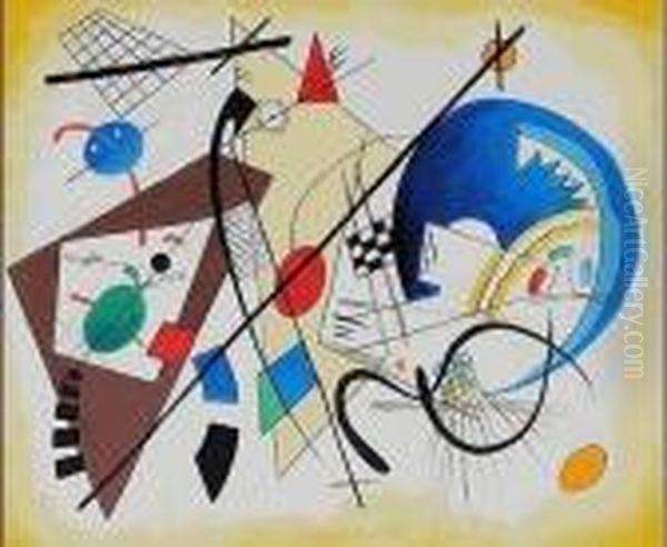 Throughgoing Line Oil Painting by Wassily Kandinsky