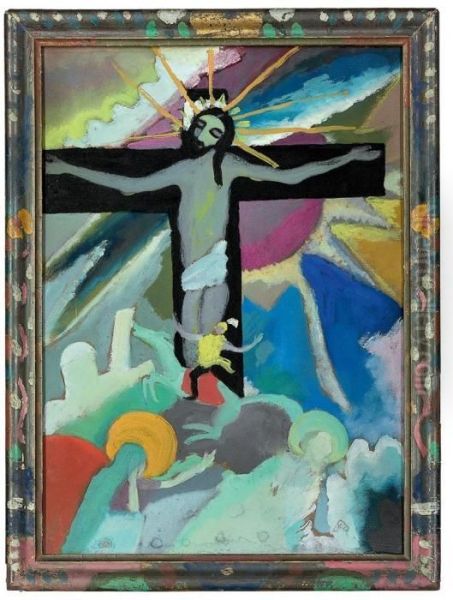 Gekreuzigter Christus Oil Painting by Wassily Kandinsky