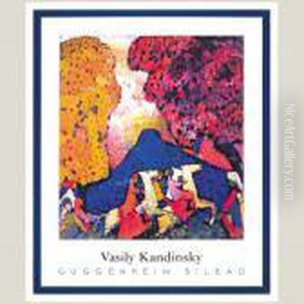 Poster Exposicion En Museo Guggenhein De Bilbao Oil Painting by Wassily Kandinsky