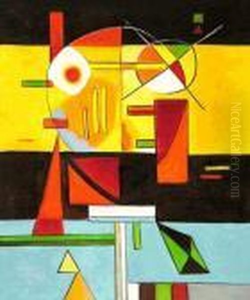 Zersetzte Spannung (decomposed Tension) Oil Painting by Wassily Kandinsky