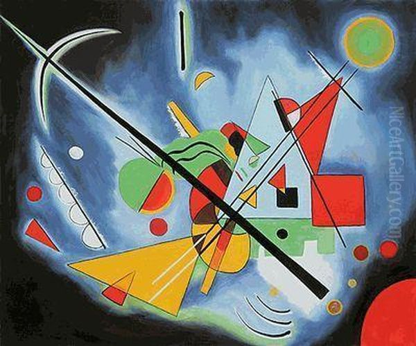 Blue Painting Oil Painting by Wassily Kandinsky