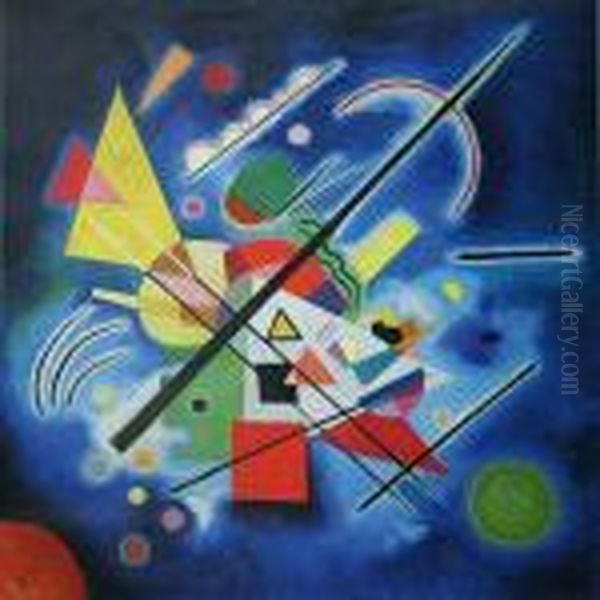 Composition In Blue Oil Painting by Wassily Kandinsky