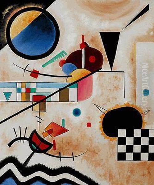 Contrasting Sounds Oil Painting by Wassily Kandinsky