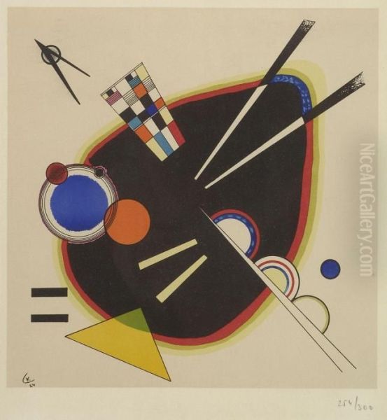 Schwarz Oil Painting by Wassily Kandinsky