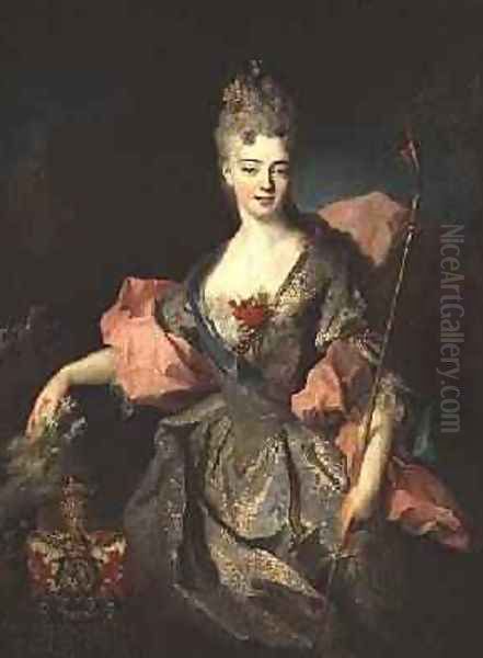 Lady Mary Josephine Drummond, Countess of Castelblanco, c.1716 Oil Painting by Jean-Baptiste Oudry