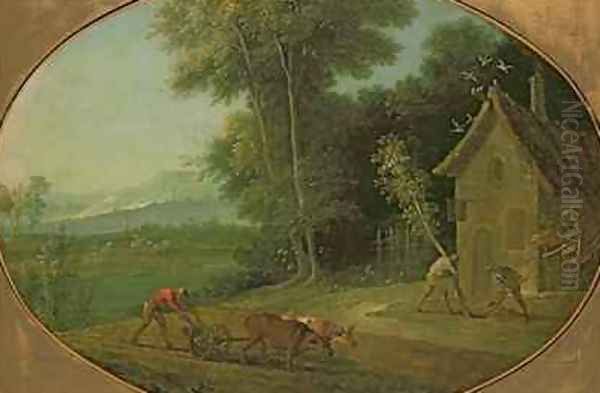 Spring Landscape, 1749 Oil Painting by Jean-Baptiste Oudry