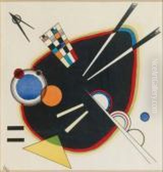 La Tache Noire Oil Painting by Wassily Kandinsky