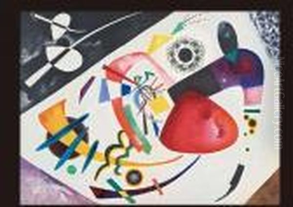 Red Dots 2 From D.l.m. Oil Painting by Wassily Kandinsky