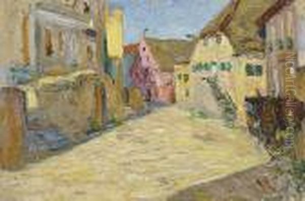 Kallmunz-vilsgasse I (rosa Landschaft) Oil Painting by Wassily Kandinsky