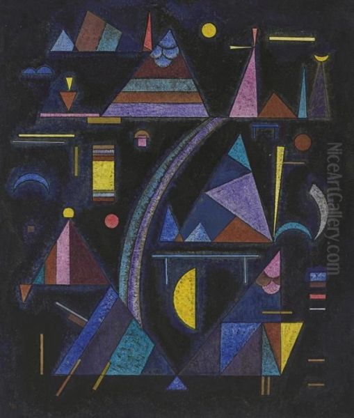 Fliessend Oil Painting by Wassily Kandinsky