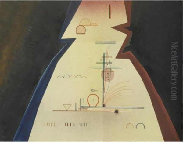 Dunkle Zacken (dark Points) Oil Painting by Wassily Kandinsky