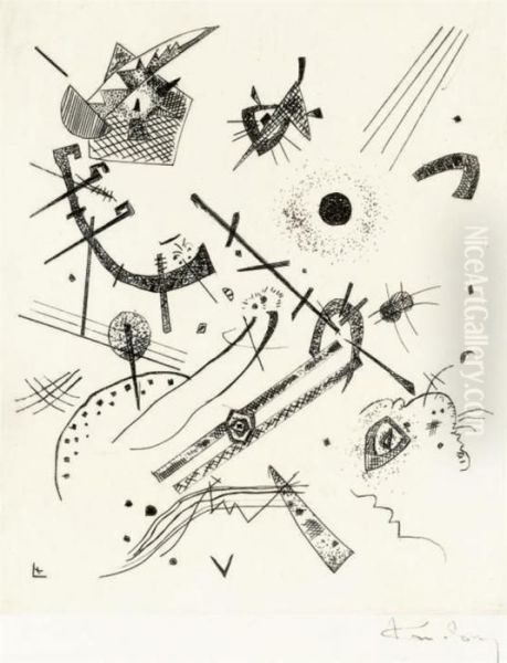 Kleine Welten Xi (r. 174) Oil Painting by Wassily Kandinsky