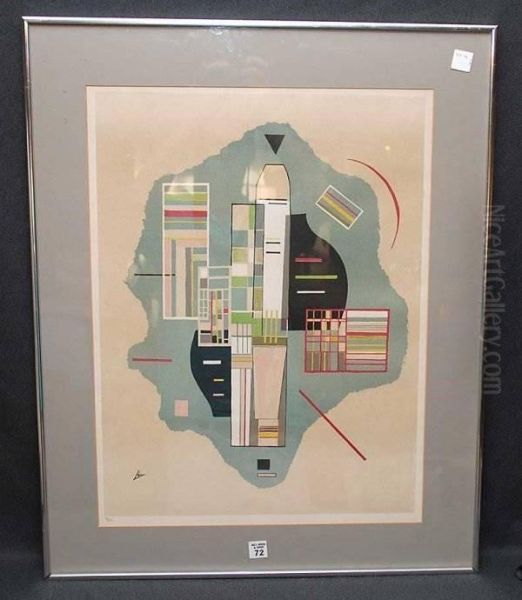 Numbered Lith Oil Painting by Wassily Kandinsky